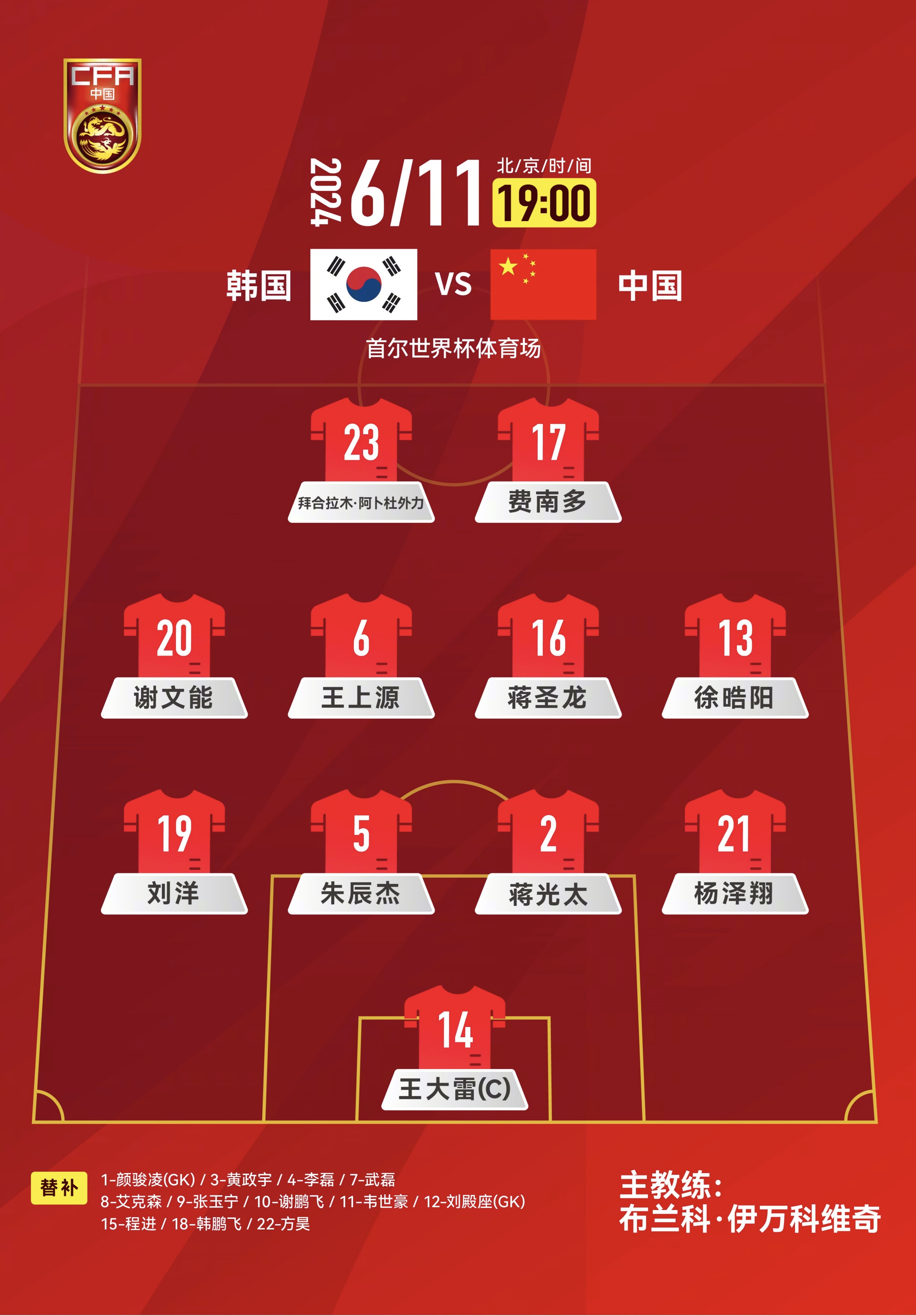 直播！16点CCTV5国足VS中国香港，赢1-0=5连胜剑指冠军